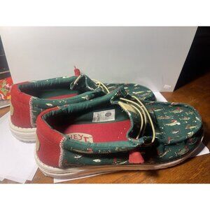 Hey Dude Wally Merry Fishmas Lure Men’s 12 Slip On Loafers